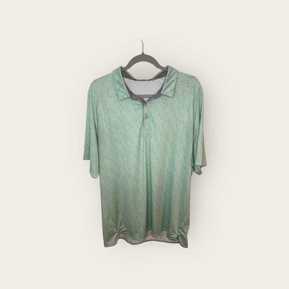 UNRL Men’s Golf Club Polo Mint Green‎ Size XL